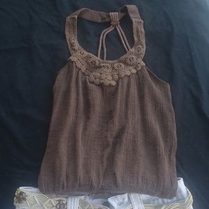 Halter style blouse.